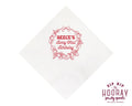 Strawberry Wreath Berry First Birthday Beverage Napkins