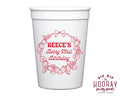 Strawberry Wreath Berry First Birthday Stadium Cups