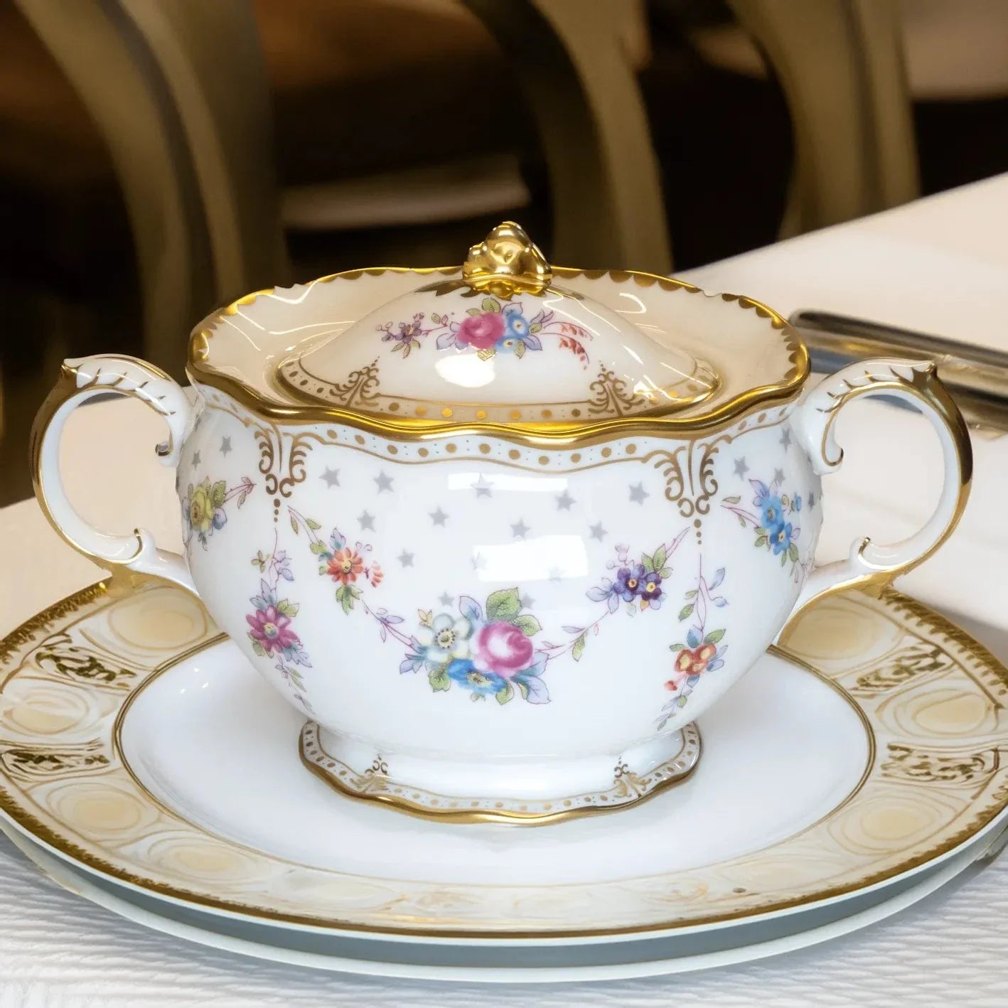 Royal Crown Derby Antoinette 3pc Tea Set (2)