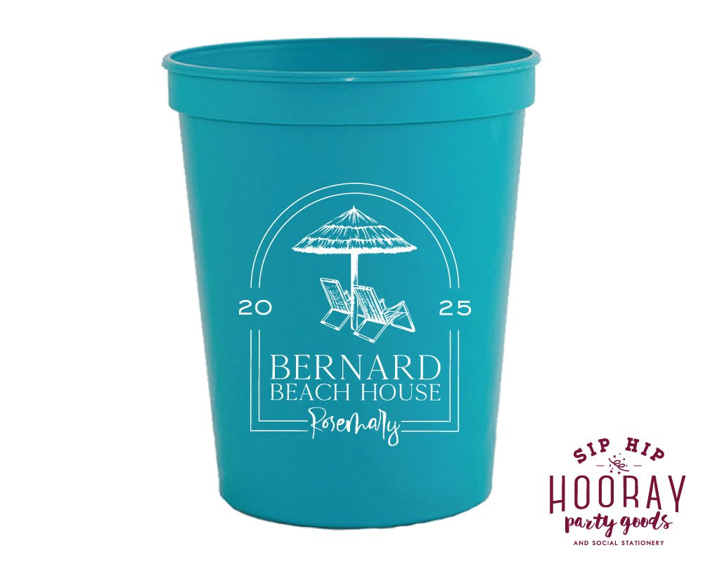 Summer Family Beach House Stadium Cups