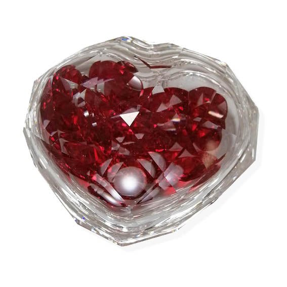 SWAROVSKI Crystal JEWEL HEART WITH RED HEARTS