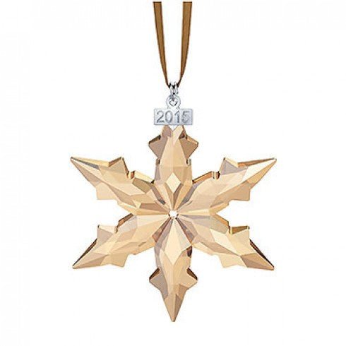 SWAROVSKI Crystal 2015 CHRISTMAS ORNAMENT GOLD SCS