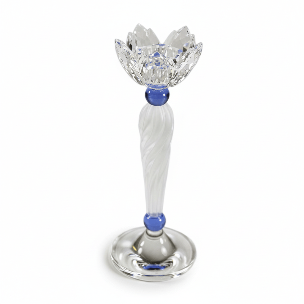 SWAROVSKI Crystal CANDLEHOLDER BLUE FLOWER