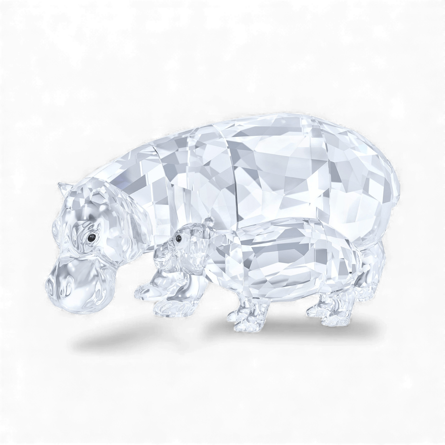 SWAROVSKI Crystal HIPPO MOTHER WITH BABY