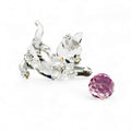 SWAROVSKI Crystal KITTEN Playing with Ball - Pink