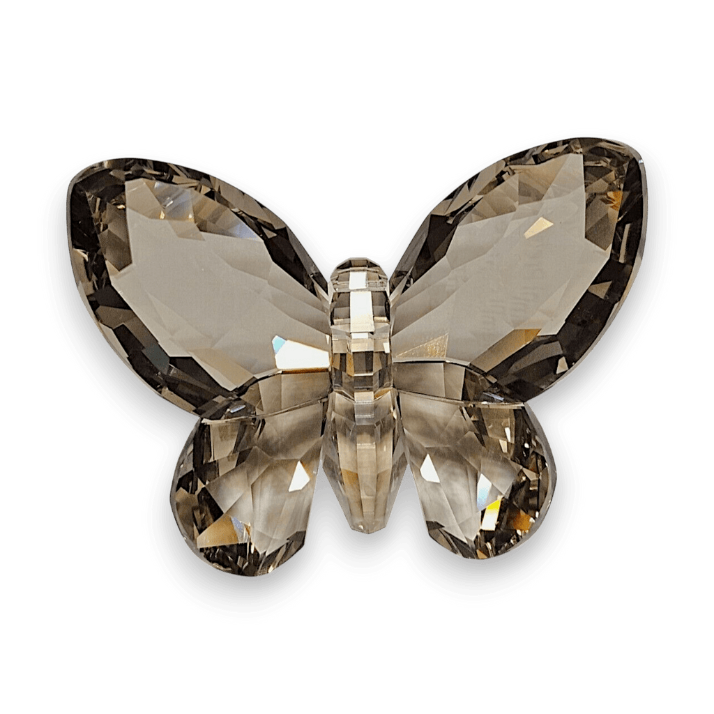 Swarovski Crystal Large Brilliant Butterfly Smoky Satin Black