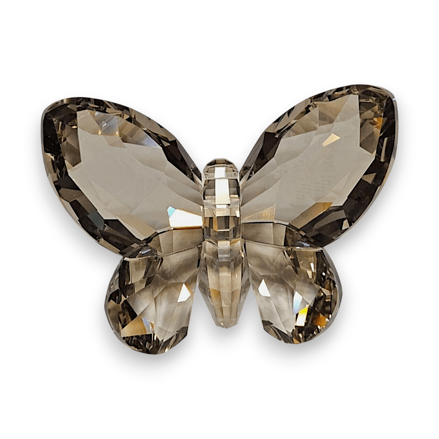 Swarovski Crystal Large Brilliant Butterfly Smoky Satin Black