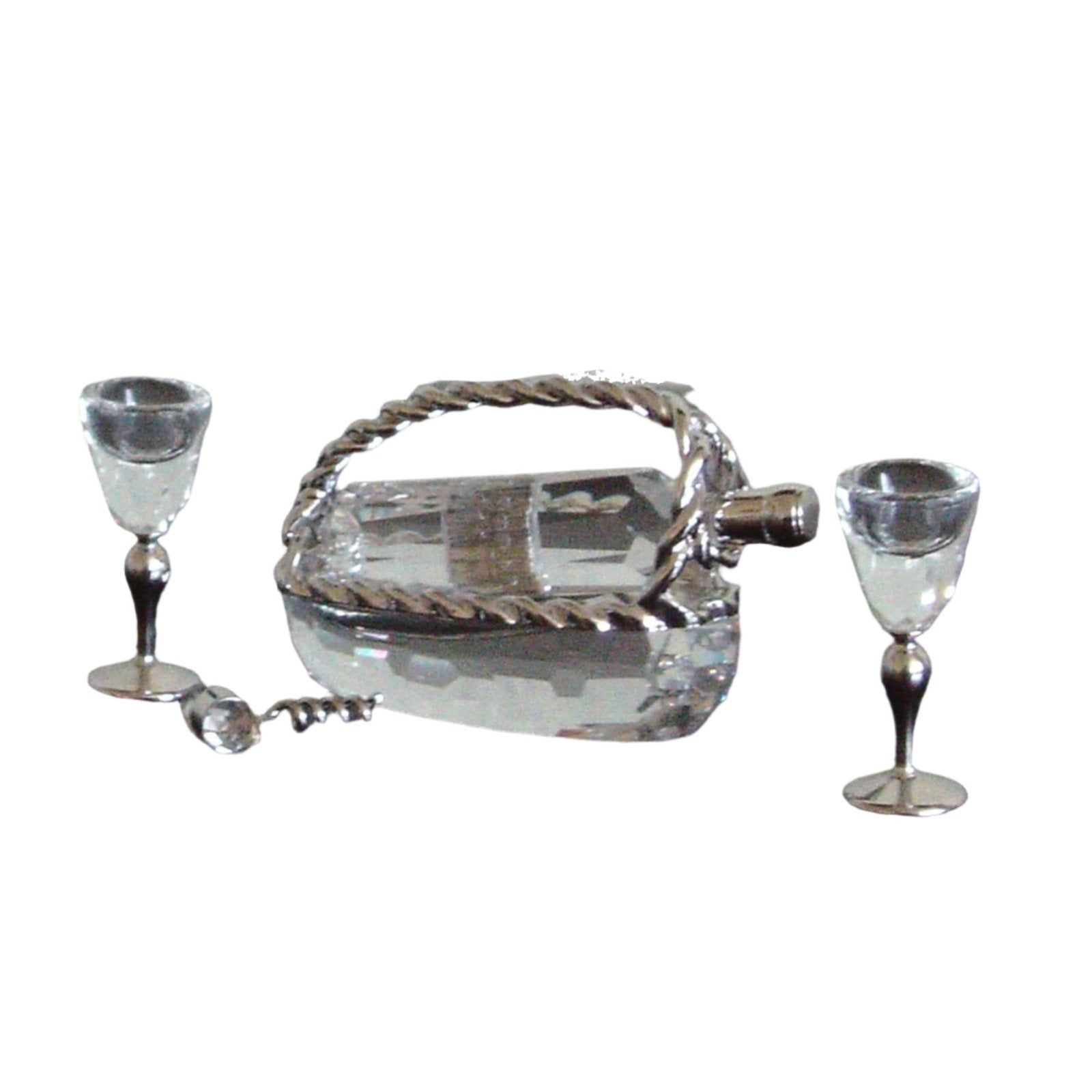 SWAROVSKI CRYSTAL MEMORIES Rhodium WINE SET 5 PIECE