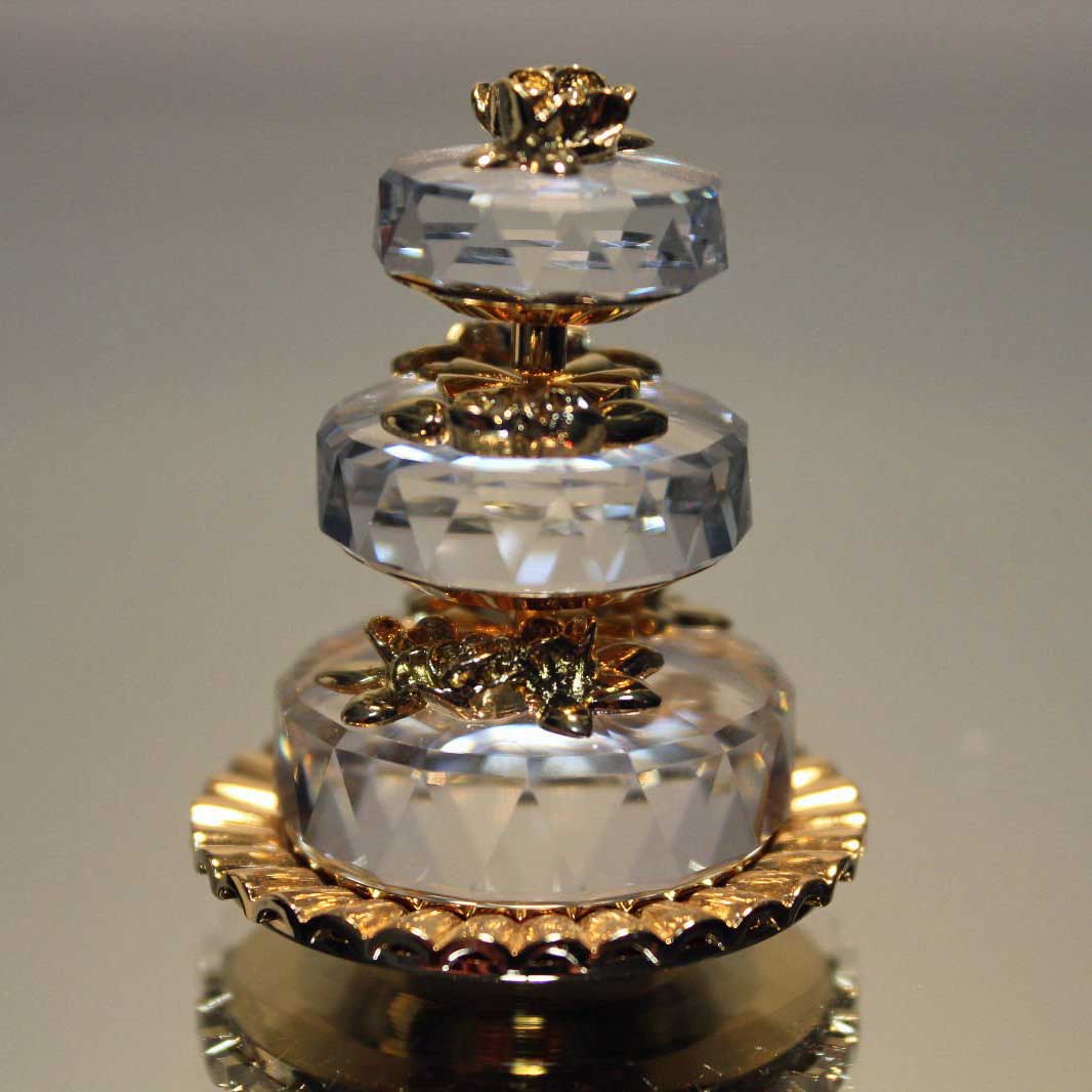 SWAROVSKI CRYSTAL MEMORIES WEDDING CAKE GOLD