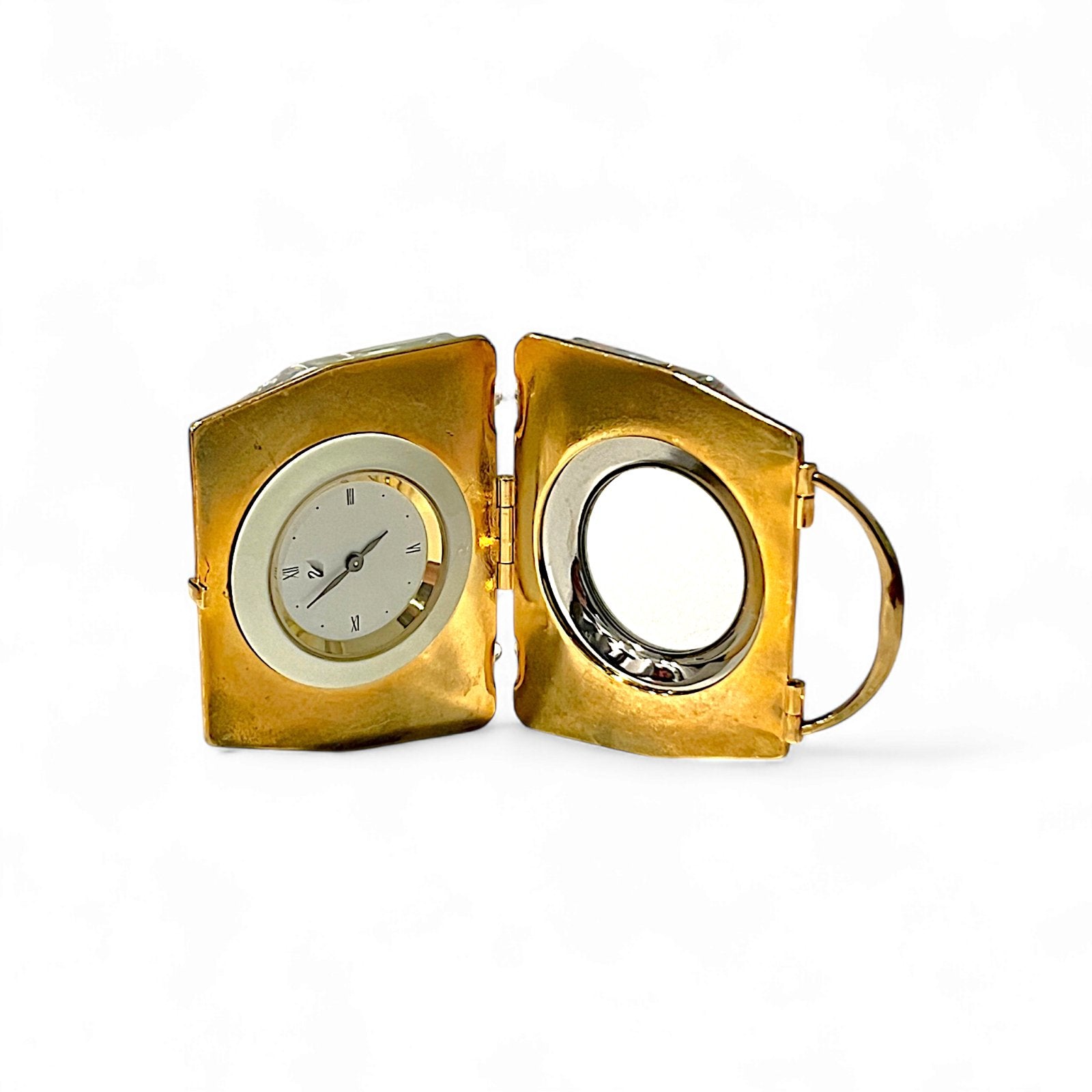 SWAROVSKI Crystal SECRETS - HANDBAG CLOCK GOLD