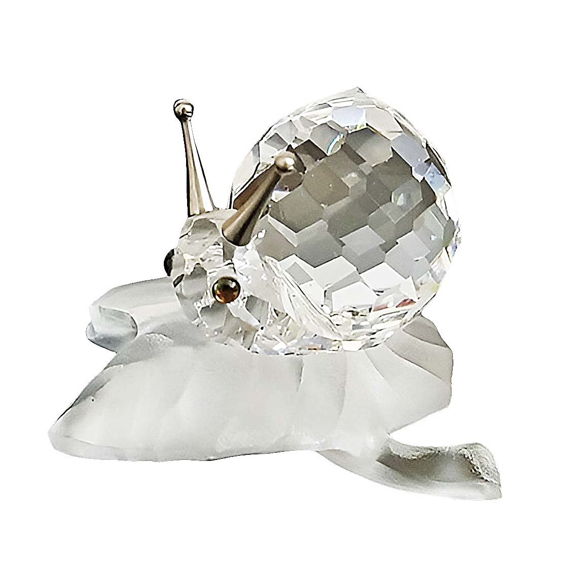 SWAROVSKI Crystal SNAIL ON A VINE LEAF