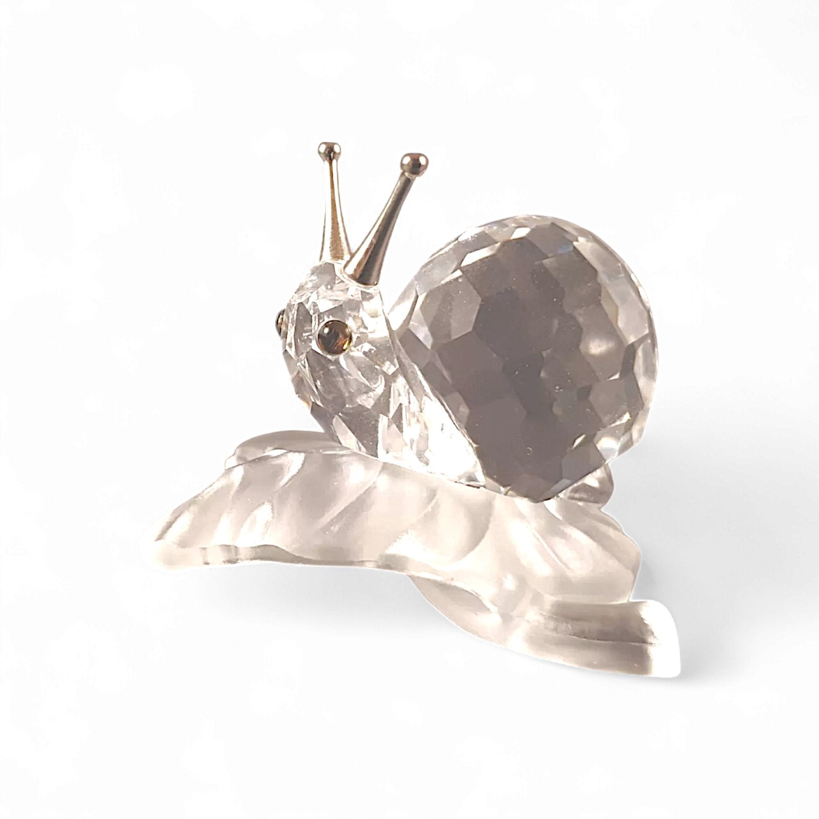 SWAROVSKI Crystal SNAIL ON A VINE LEAF