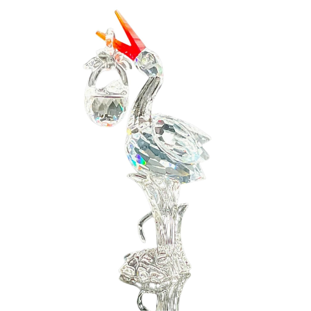 SWAROVSKI Crystal STORK WITH BABY