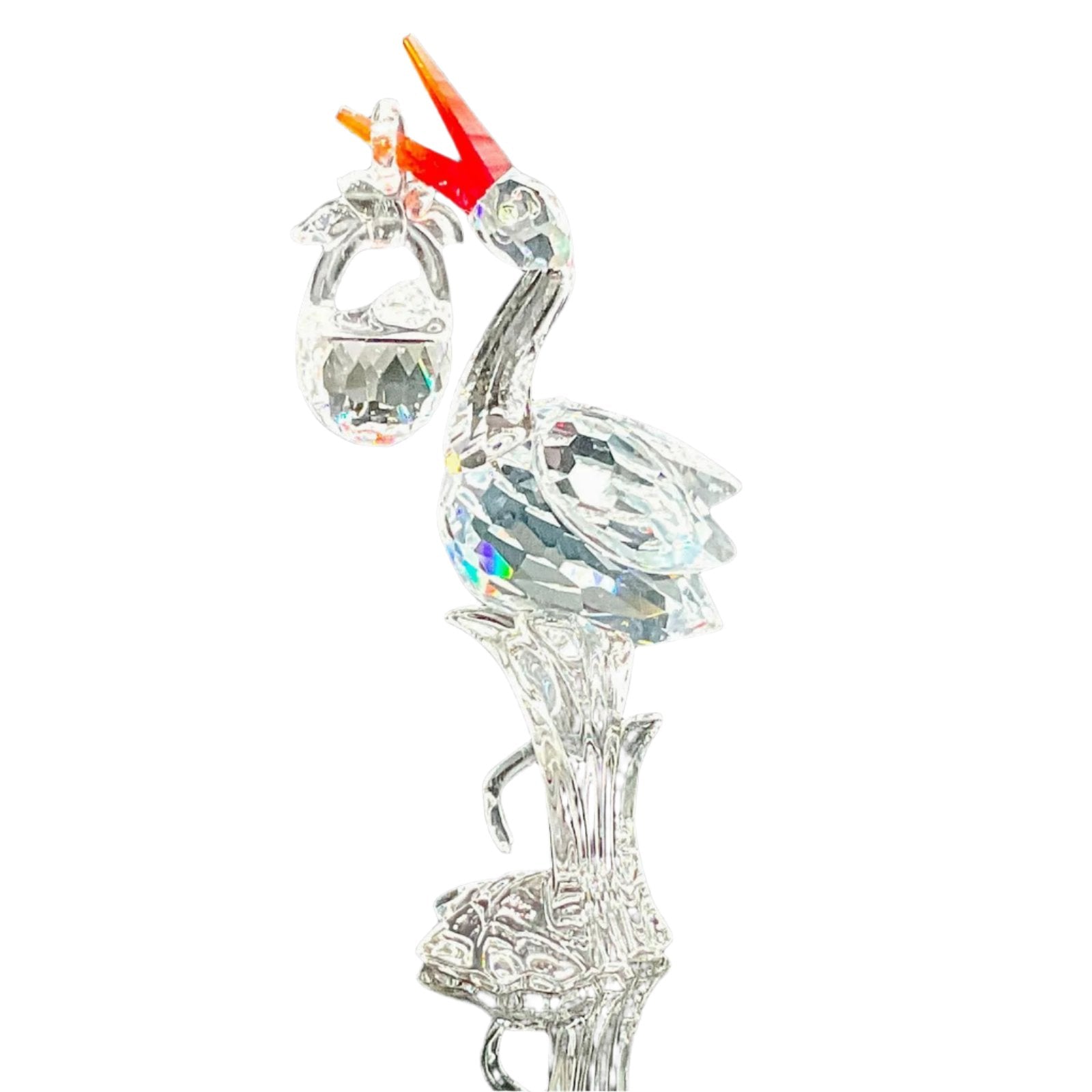 SWAROVSKI Crystal STORK WITH BABY