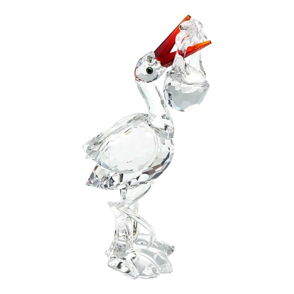 SWAROVSKI Crystal STORK WITH BABY