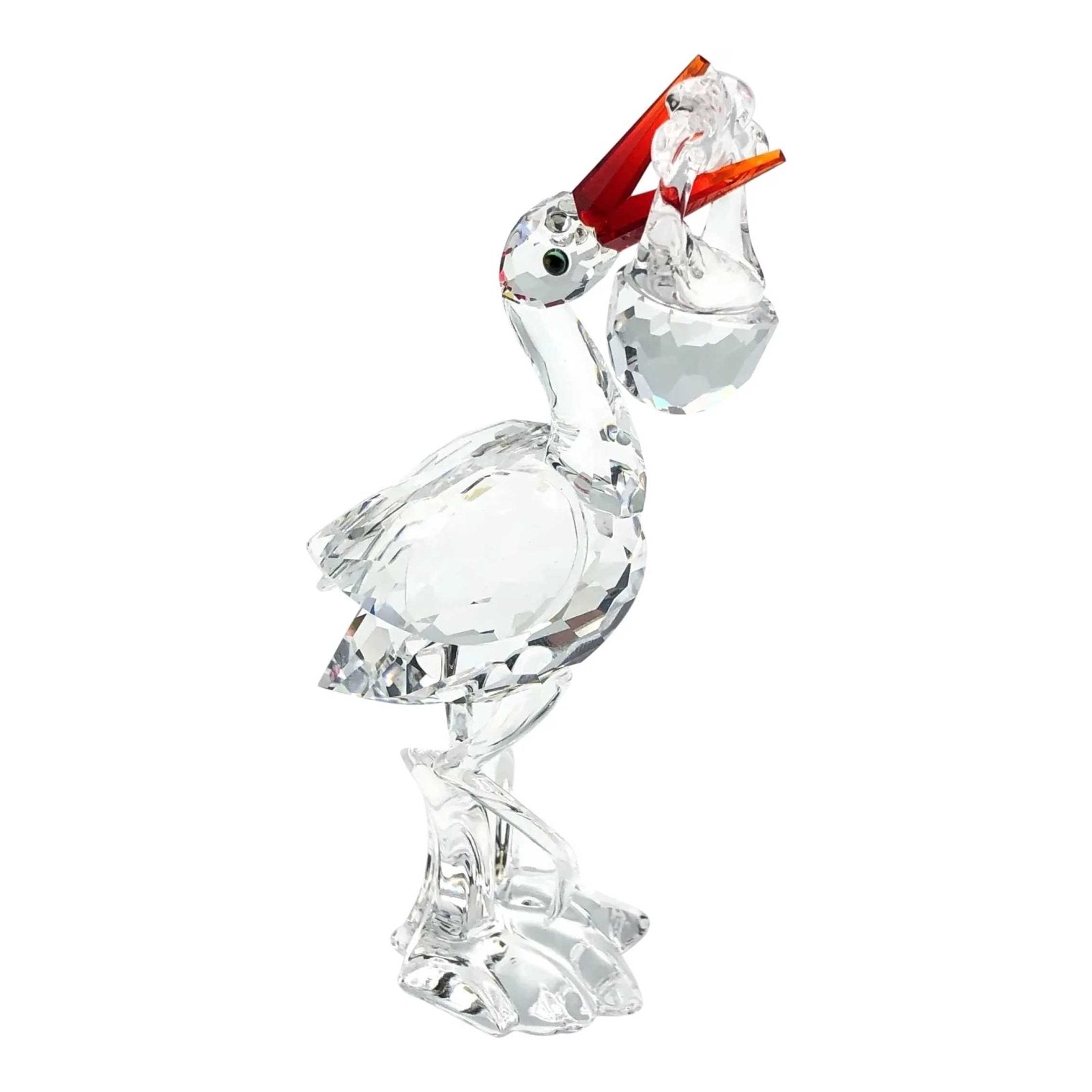 SWAROVSKI Crystal STORK WITH BABY