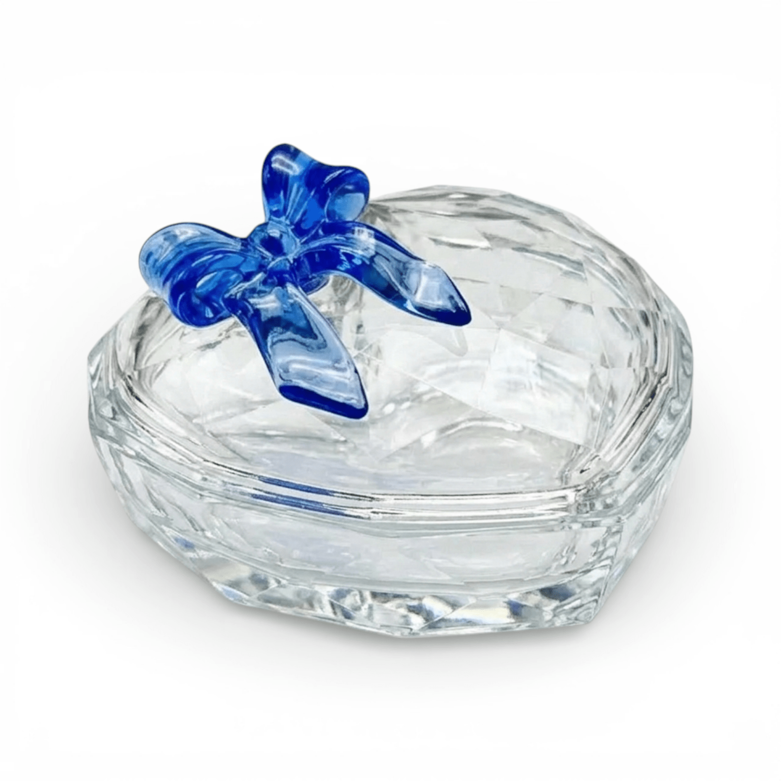 Swarovski Crystal Sweet Heart Blue Ribbon Jewel Box