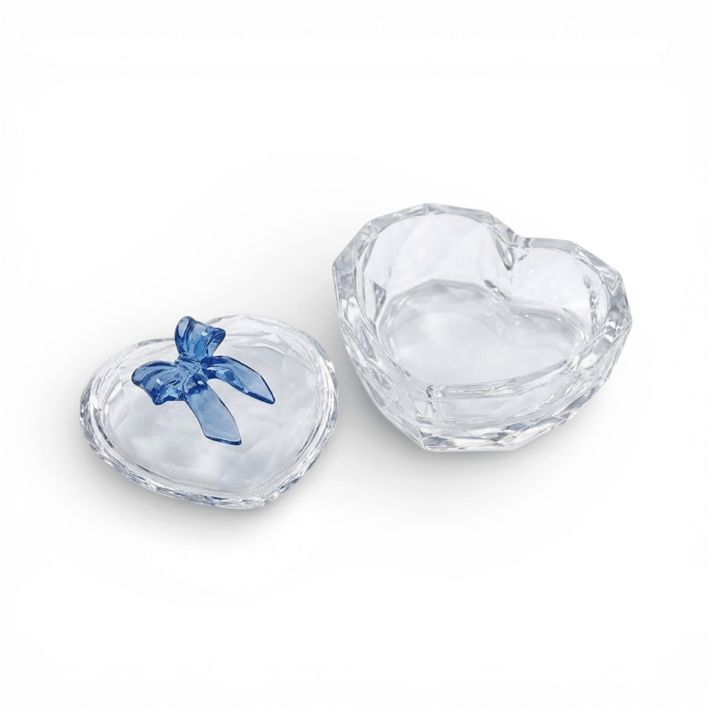 Swarovski Crystal Sweet Heart Blue Ribbon Jewel Box