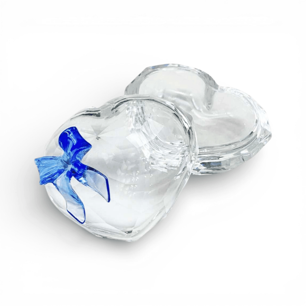 Swarovski Crystal Sweet Heart Blue Ribbon Jewel Box