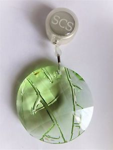SWAROVSKI ENDANGERED WILDLIFE WINDOW ORNAMENTS - 2008 BAMBOO/GREEN
