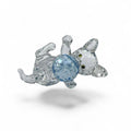 SWAROVSKI Crystal KITTEN LYING with blue ball of wool