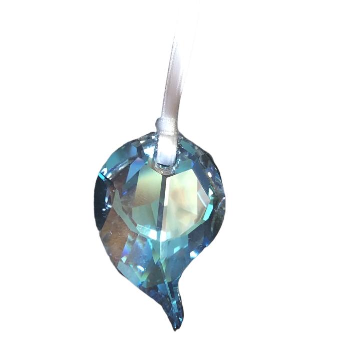 SWAROVSKI PEACOCK FEATHER WINDOW ORNAMENT