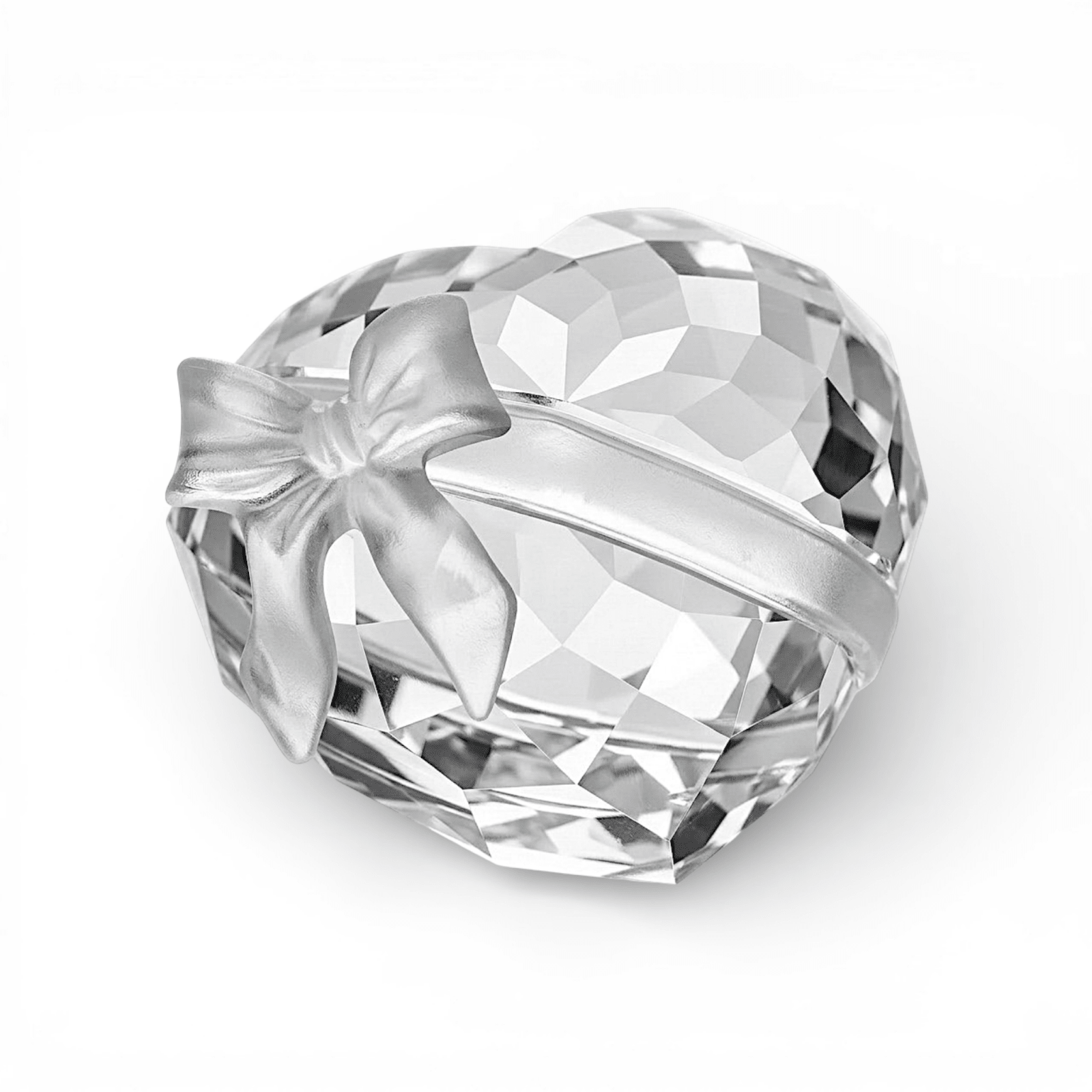 Swarovski Solid Crystal Sweet Heart Frosted Bow