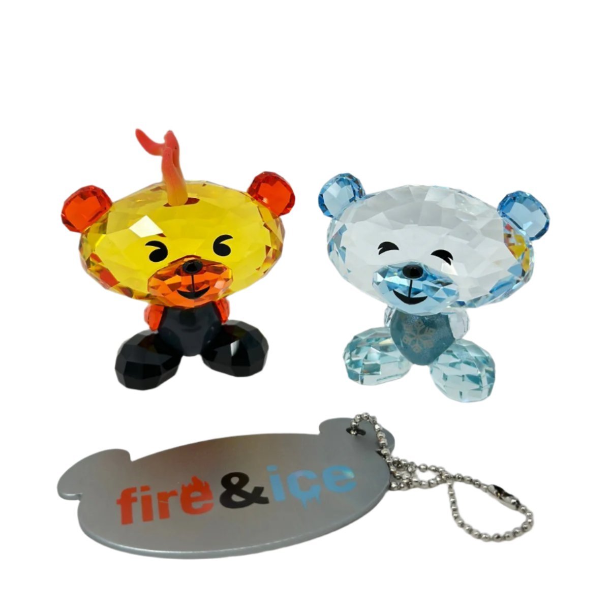 Swarovski Crystal Lovlots Bo Bears - Fire and Ice