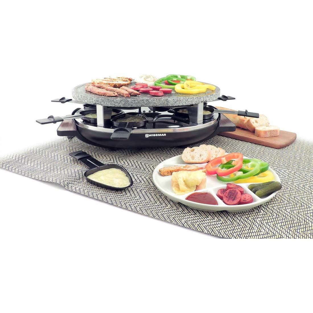 Swissmar Matterhorn Raclette Party Grill with Granite Stone Top