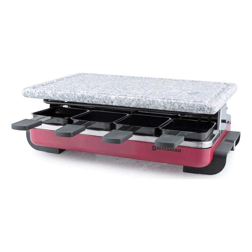 Swissmar Red Raclette Party Grill with Granite Top