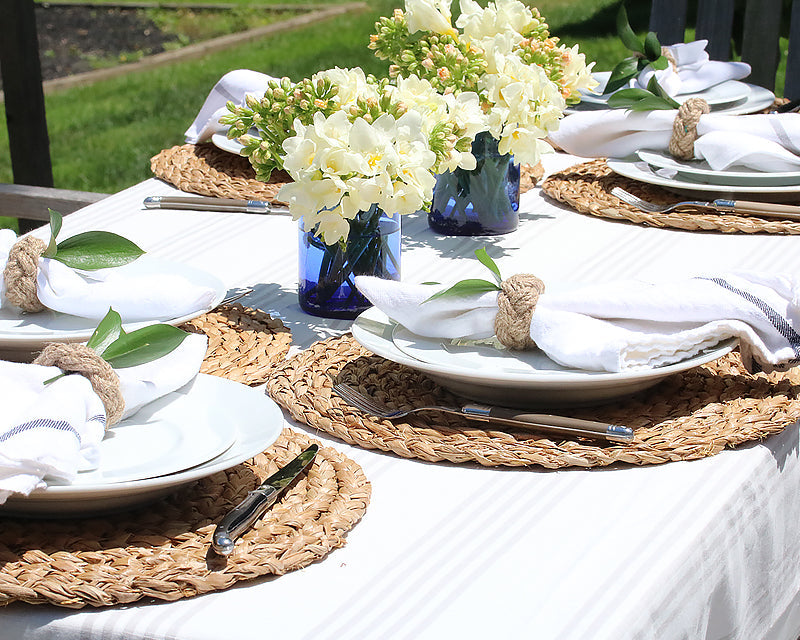 Natural Round Placemat - 6pc Set