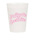 Tailgate Socialite Football Pink Frosted Cups- Sports