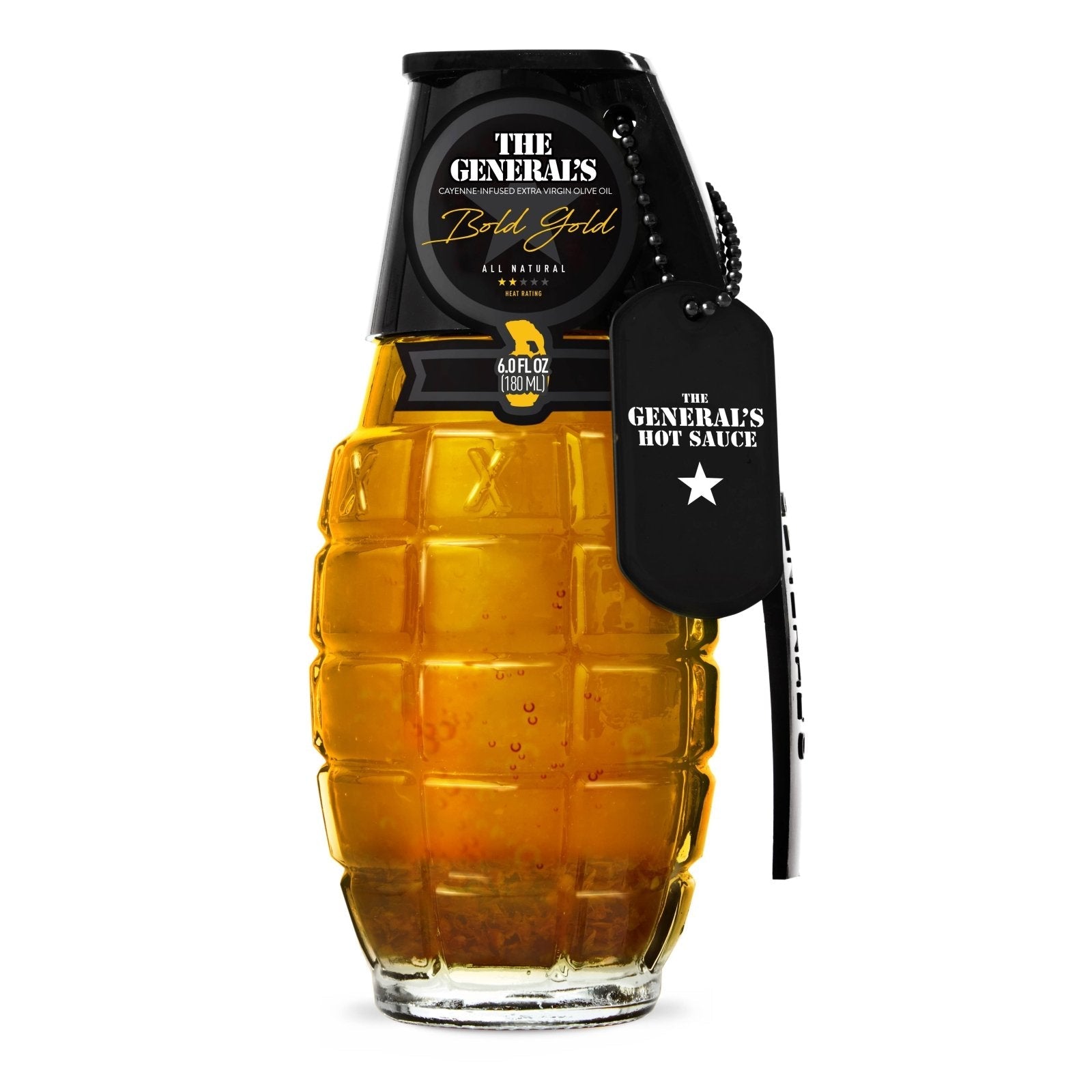 The General's Hot Sauce Bold Gold Cayenne-Infused Extra Virgin Olive Oil
