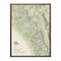 The John Muir Trail Shaded Relief Map - No Frame