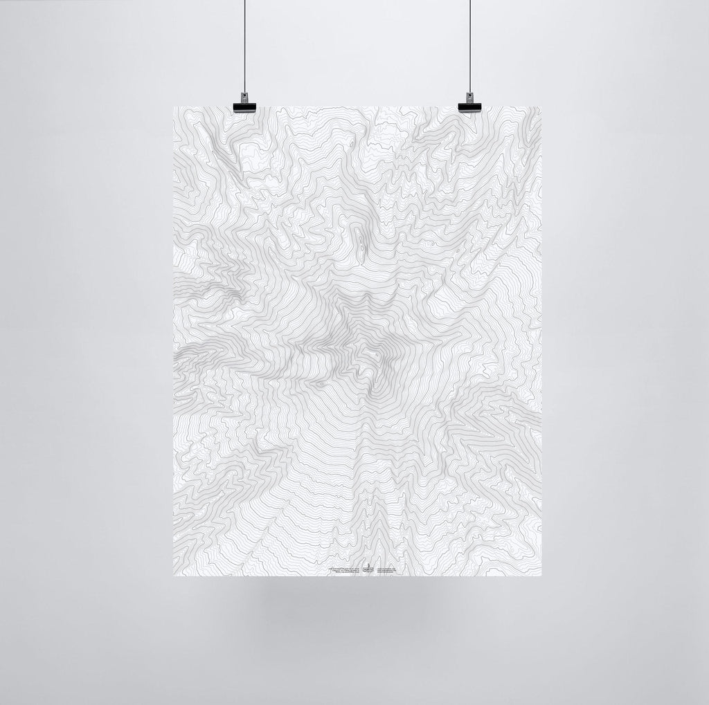 The Mt. Hood Topo Gift Wrap