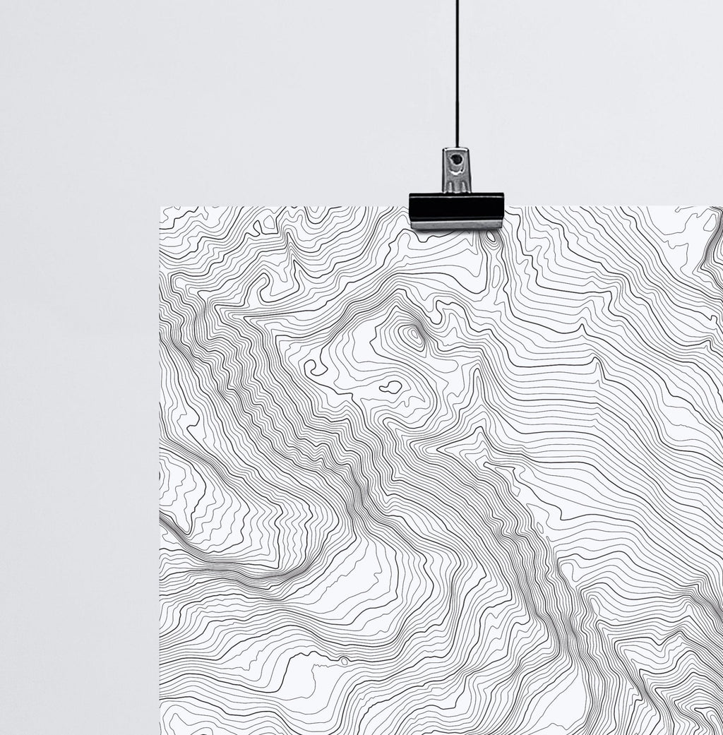 The Mt. Rainier Topo Gift Wrap