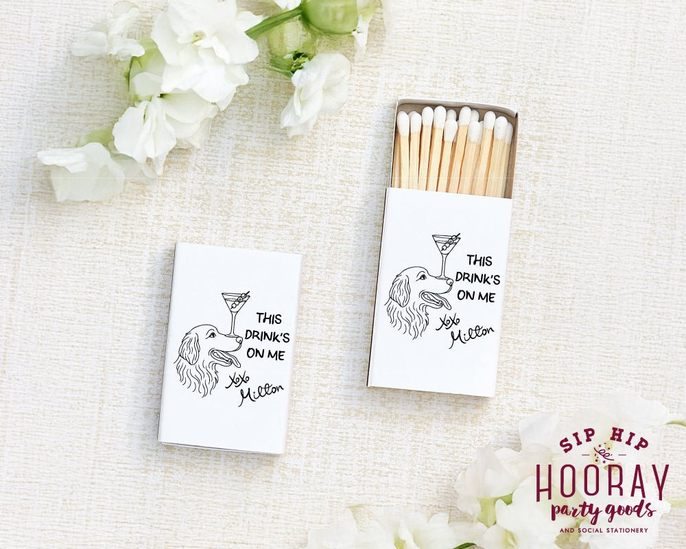 This Drink's On Me Pet Sketch Matchboxes