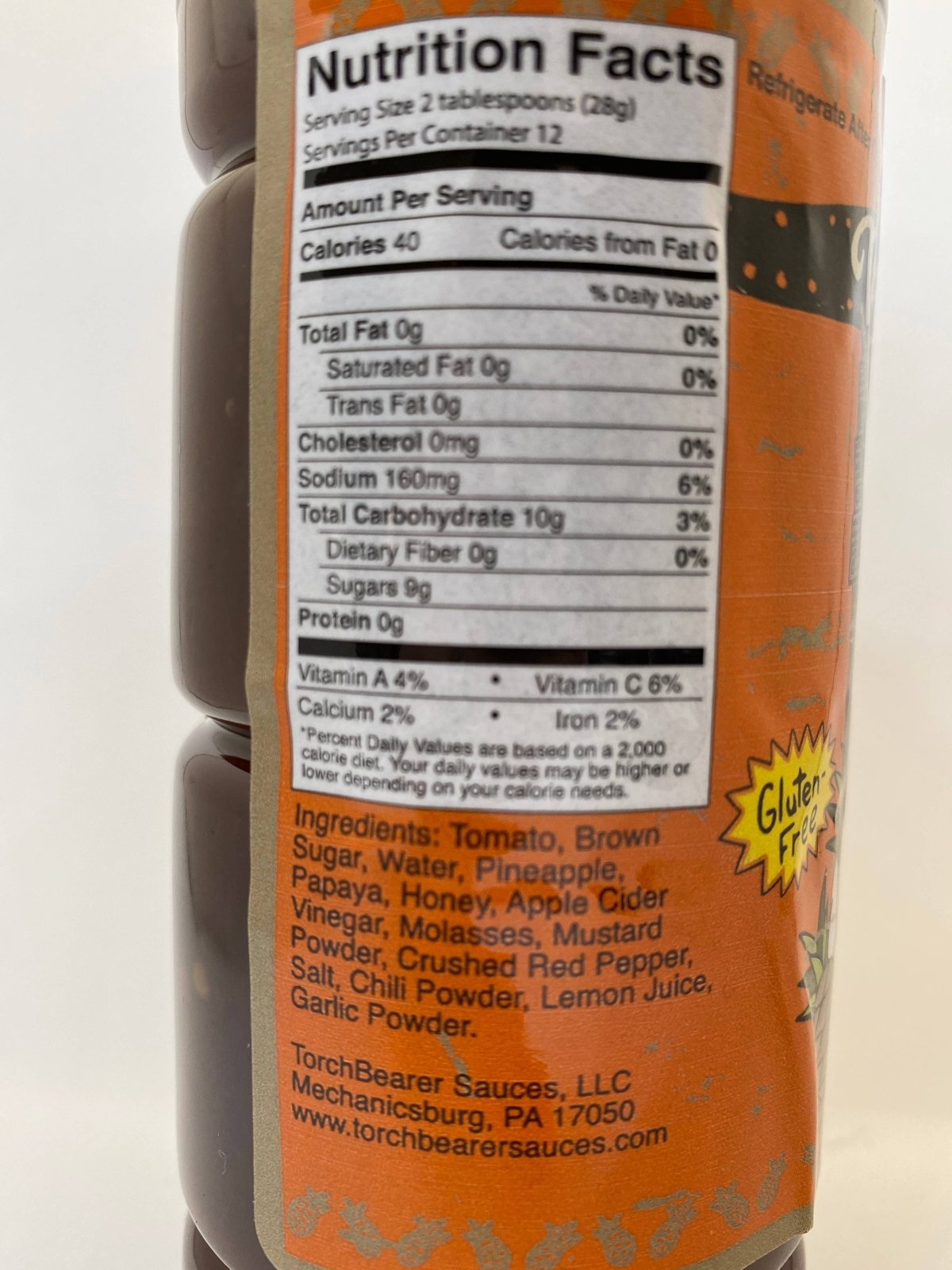 Torchbearer Pineapple Papaya Barbeque Sauce