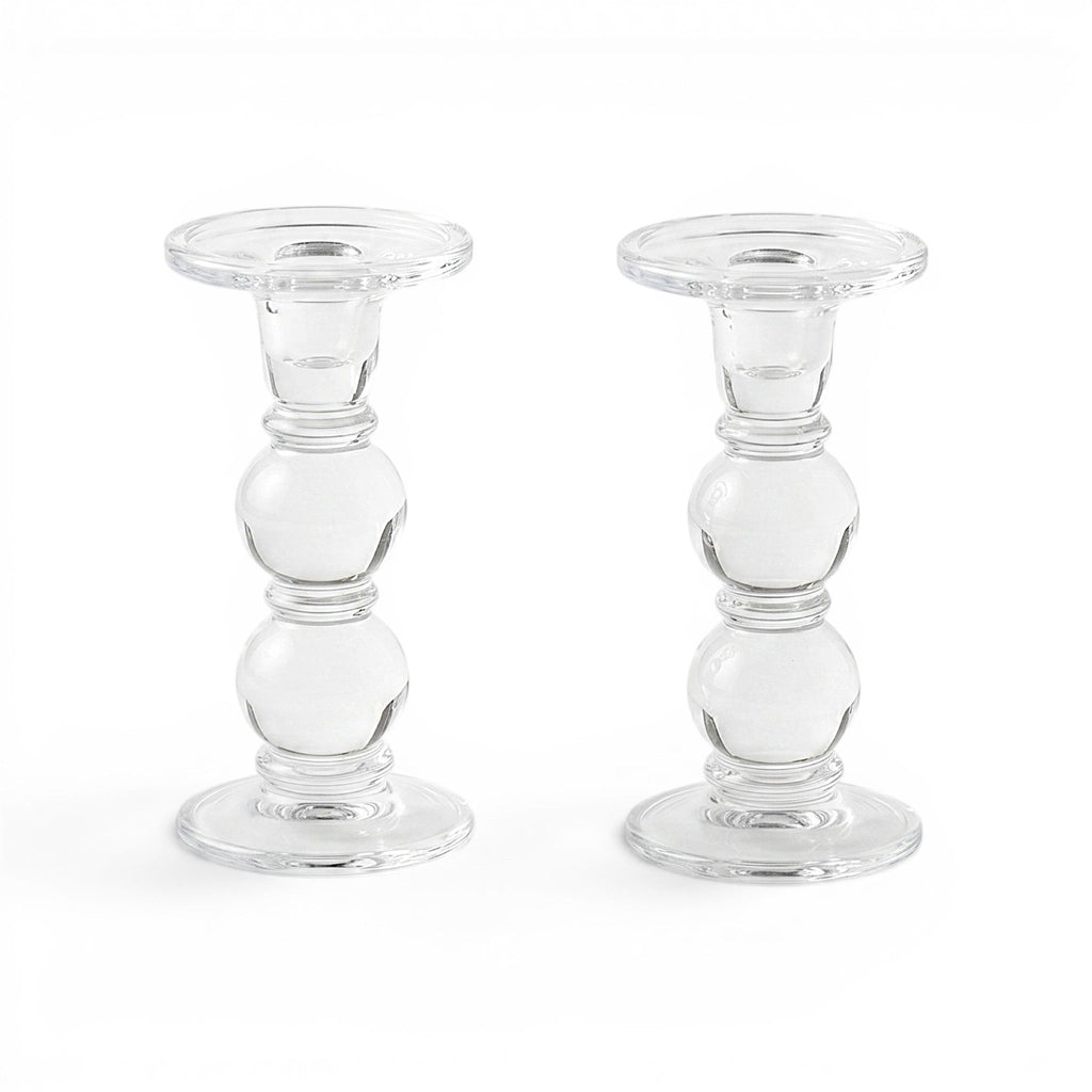 Moda Glass Candle Holders - Set of 2