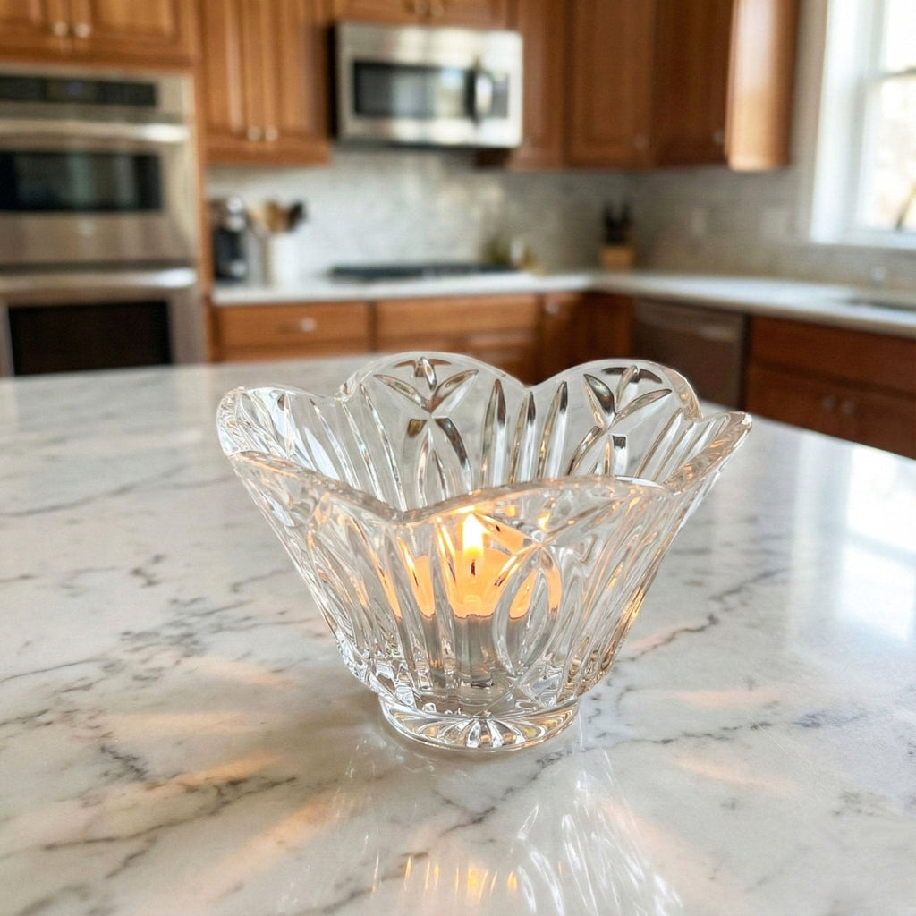 Tyrone Crystal Tulip Candle Holder