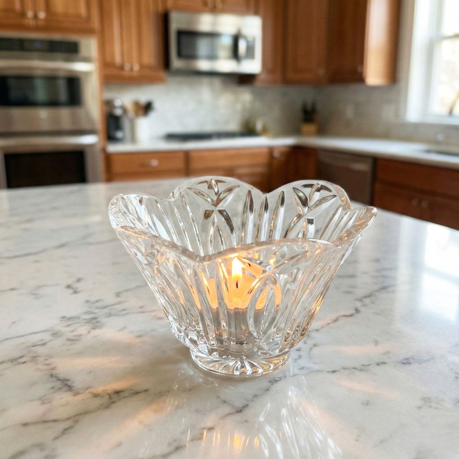 Tyrone Crystal Tulip Candle Holder
