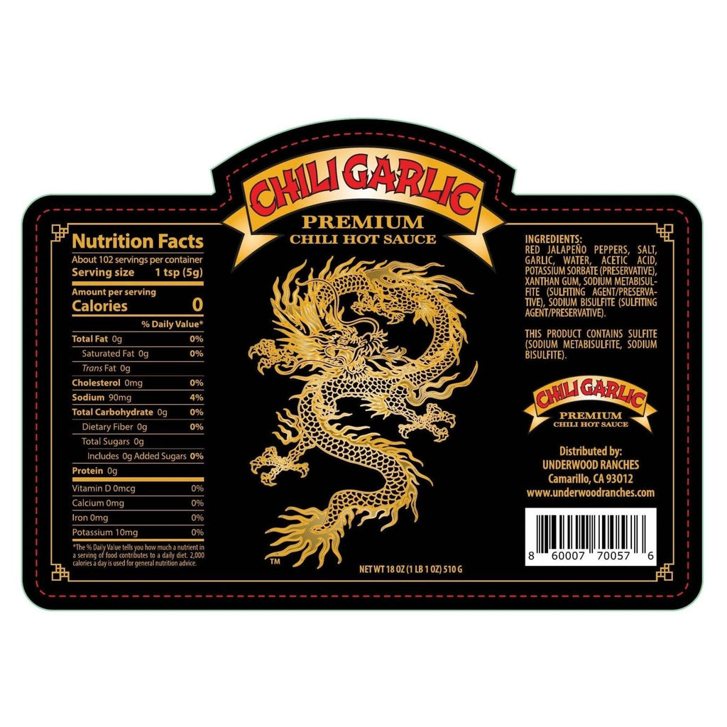Underwood Ranches Dragon Premium Chili Garlic