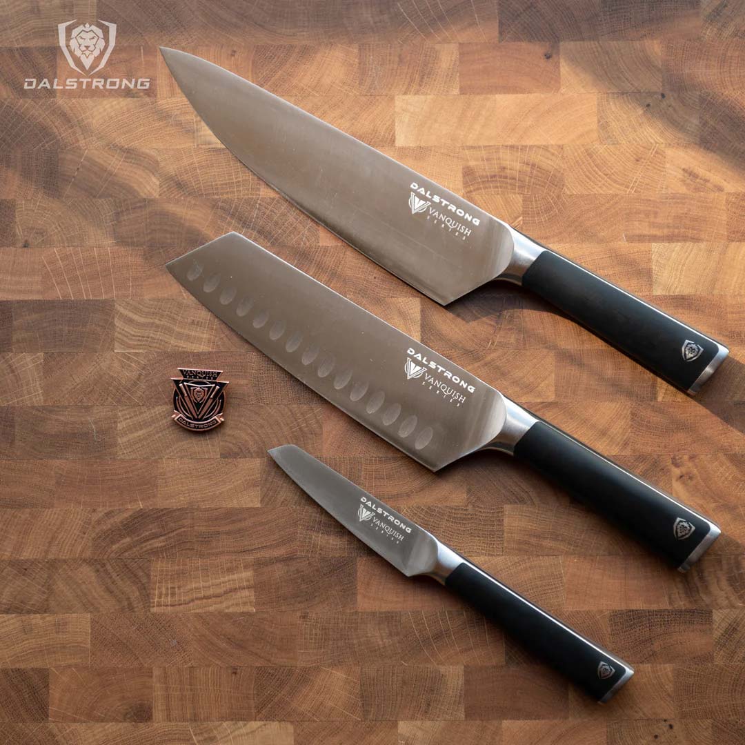 3-Piece Knife Set | Black Handle | Vanquish Series | NSF Certified | Dalstrong ©