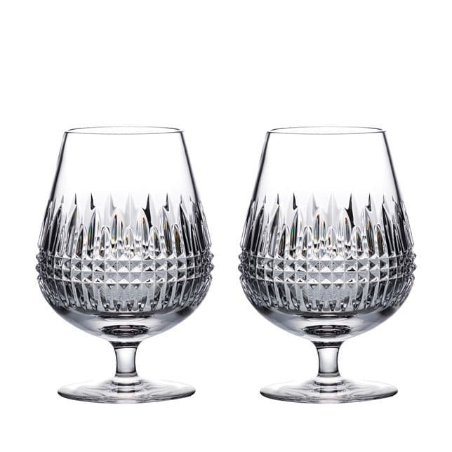 Waterford Crystal Lismore Diamond Brandy Balloon Glass Set of 2
