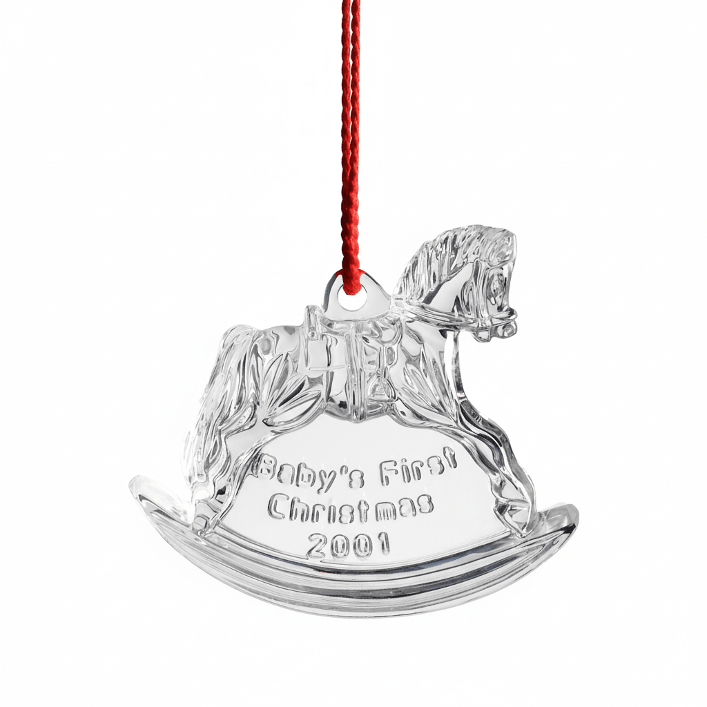Waterford Crystal Baby's First Christmas 2001 Ornament