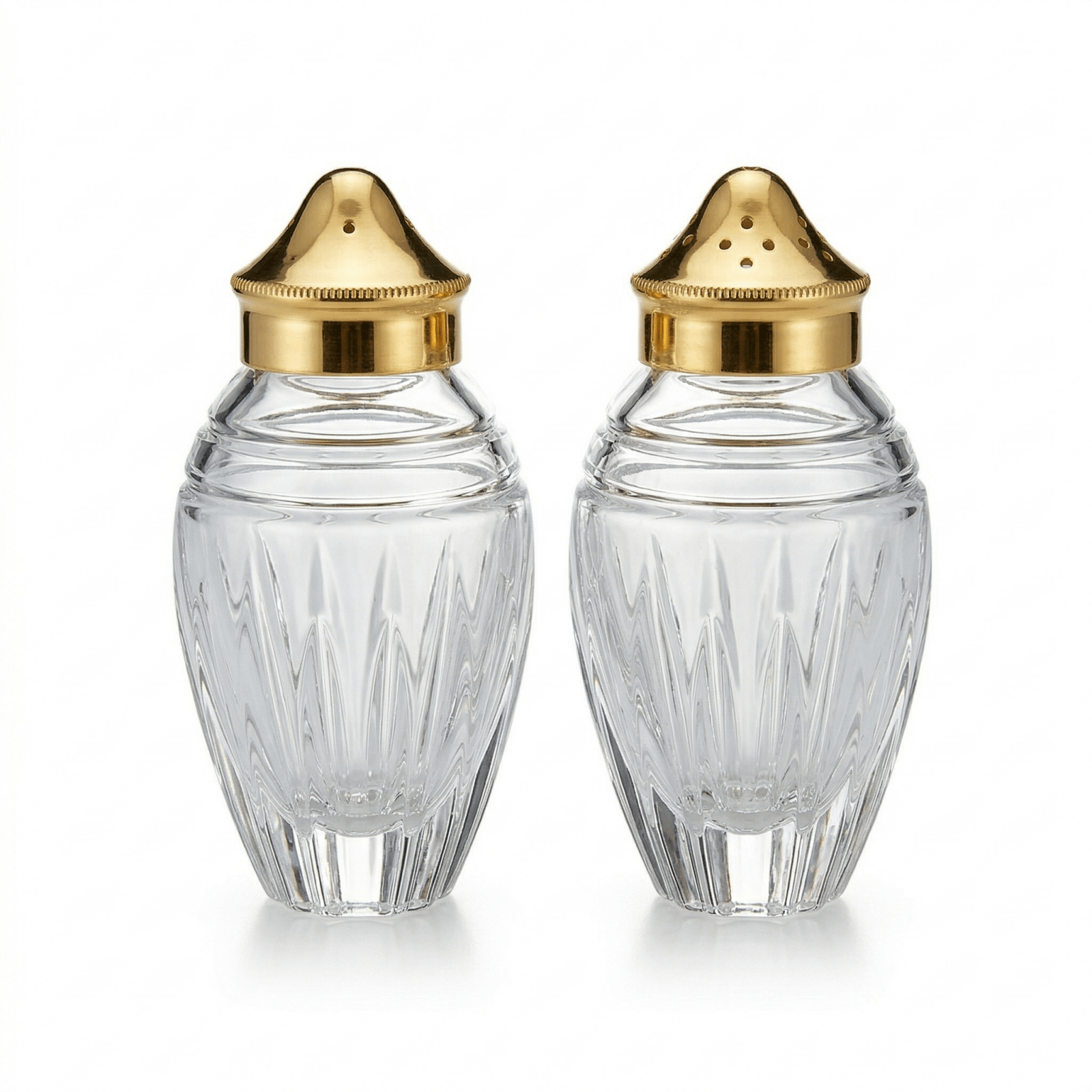 Waterford Crystal Hanover Gold Salt & Pepper Shaker Set