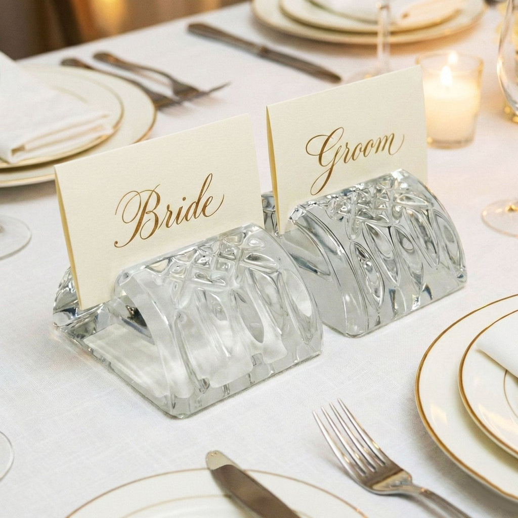 Waterford Crystal Lismore Place Card Holder - Set of 2