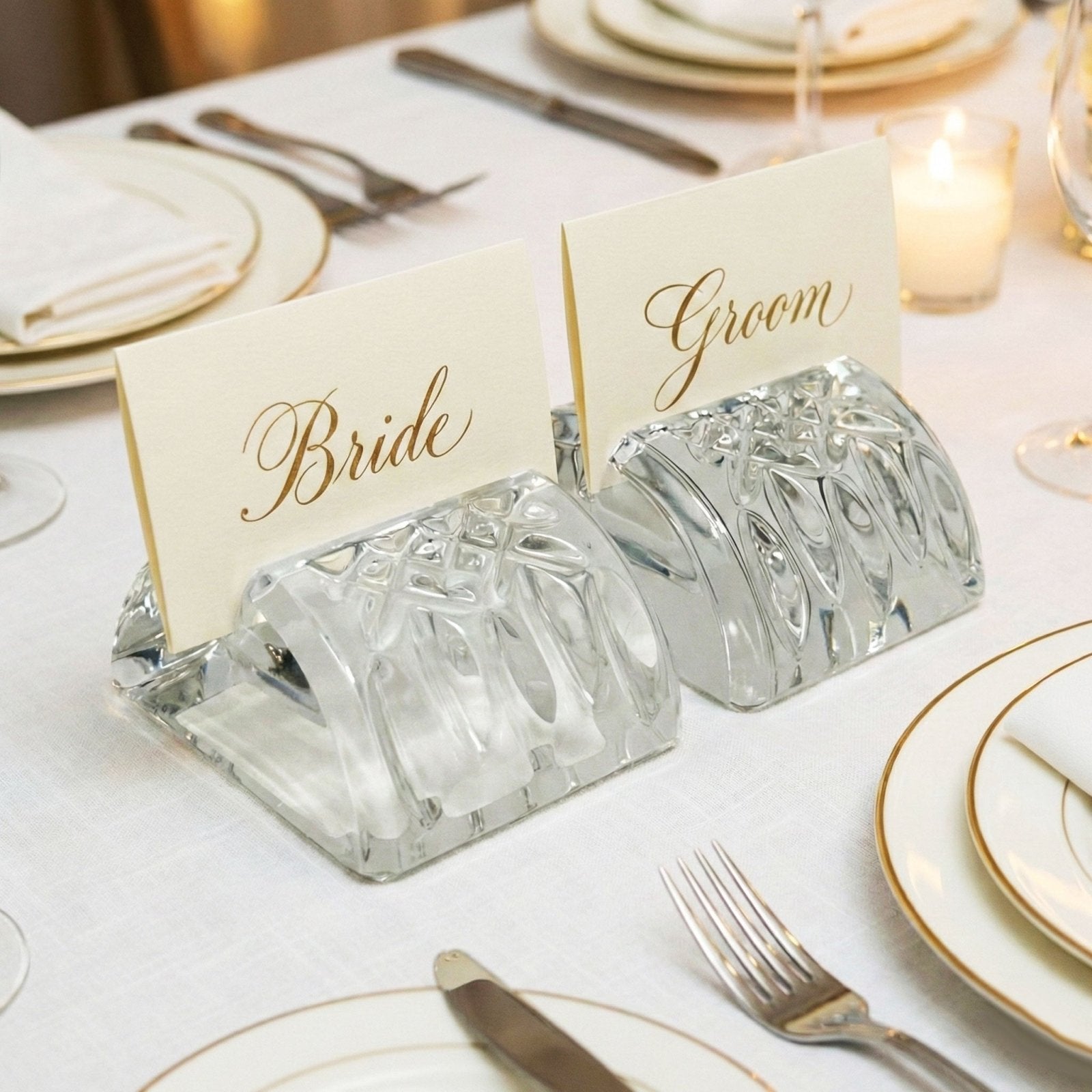 Waterford Crystal Lismore Place Card Holder - Set of 2