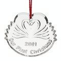 Waterford Crystal Our First Christmas 2001 Ornament