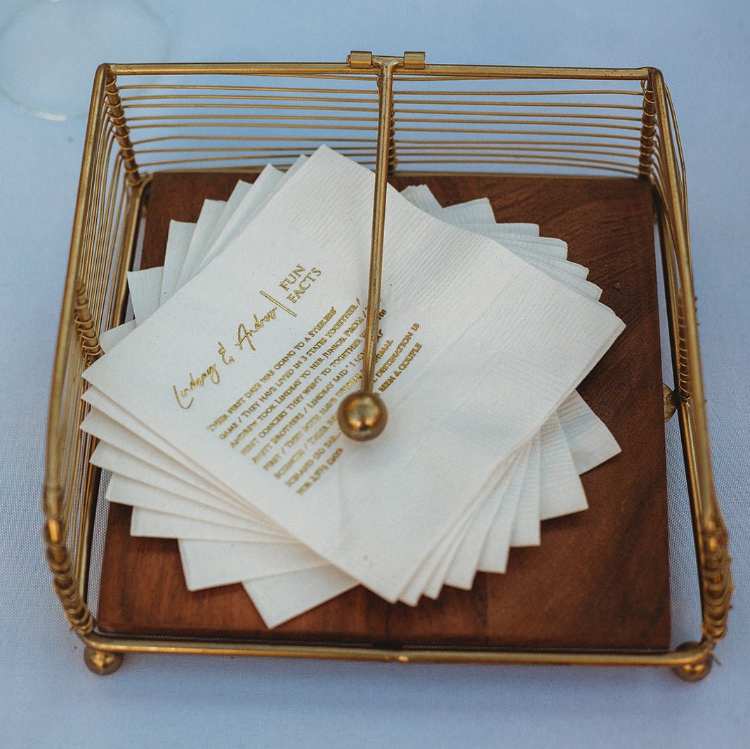 Wedding Fun Fact Cocktail Napkins